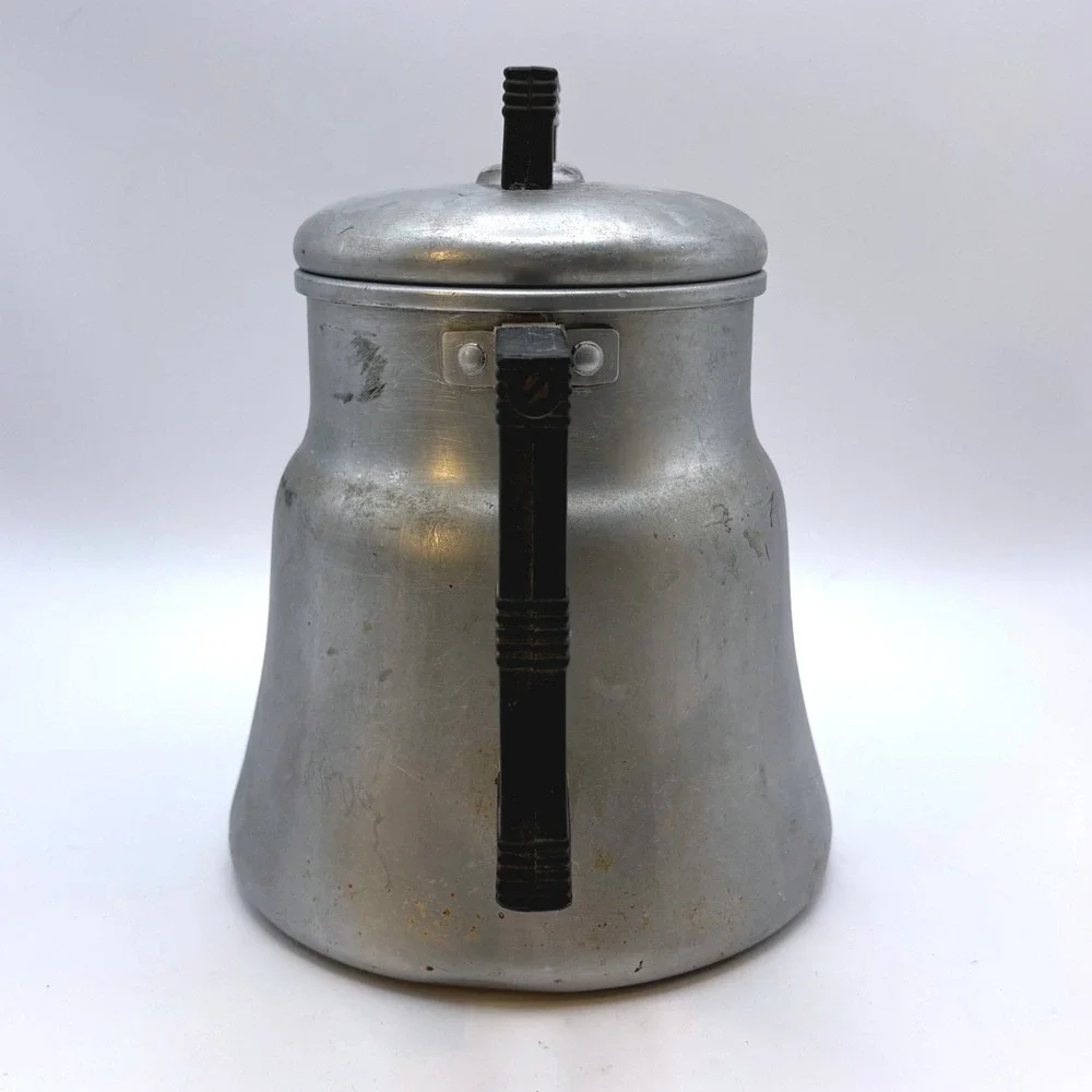 Vtg Wear-Ever No 3008 Aluminum Coffee Percolator 8 Cup MCM Retro Campfire USA